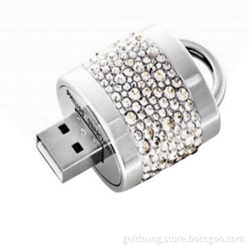 Lock-shaped USB Flash Drive with Chain